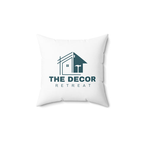 Decor Retreat Logo Pillow — Modern Home Accent Throw Pillow