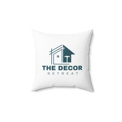 Decor Retreat Logo Pillow — Modern Home Accent Throw Pillow