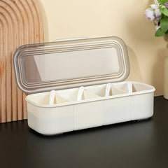 Japanese Minimalist Seasoning Box with Lid Multi Grid Kitchen Organizer