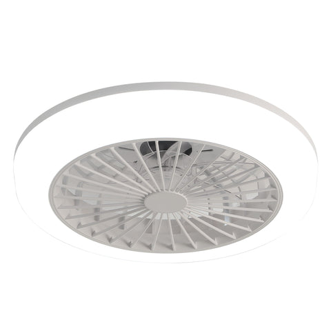Bladeless Ceiling Fan With Light And Remote Control - White