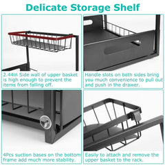 2-Tier Under Sink Organizer Pull Out Basket Storage