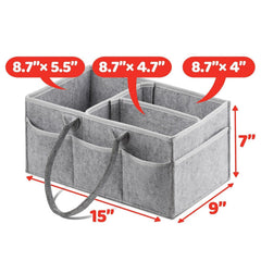Portable Baby Diaper Caddy Organizer Storage Bag for Nursery and Car