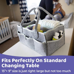 Portable Baby Diaper Caddy Organizer Storage Bag for Nursery and Car