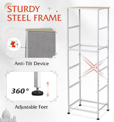 Light Grey Fabric Dresser 5 Drawer Organizer Storage Solution