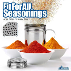 304 Stainless Steel Seasoning Powder Dispenser with Curved Handle Shaker
