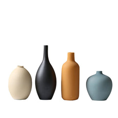 Modern Ceramic Vase Set Three Piece Floral Decor for Living Room