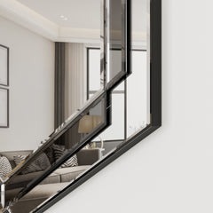 Silver Round Wall Mirror Decorative Mounted Accent for Bedroom Living Room