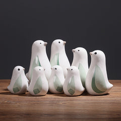 Nordic Cute Ceramic Bird Ornaments for Living Room Home Decoration