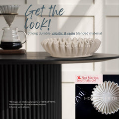Retro Lotus Leaf Decorative Bowl for Coffee Table and Bookshelf Display