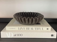 Retro Lotus Leaf Decorative Bowl for Coffee Table and Bookshelf Display