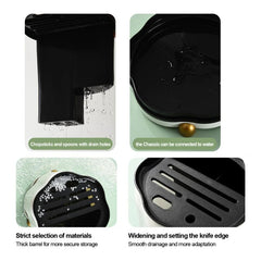 360 Degree Rotating Knife Holder with Large Capacity Kitchen Storage Rack