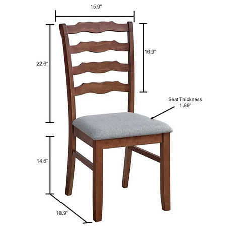 ACTU Farmhouse Dining Table Set with Upholstered Chairs for 4–6