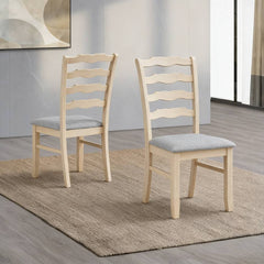 ACTU Farmhouse Dining Table Set with Upholstered Chairs for 4–6