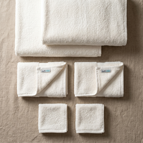 Luxury Organic Bath Six Piece Towel Set | Soft, Plush, Eco-Friendly Towels