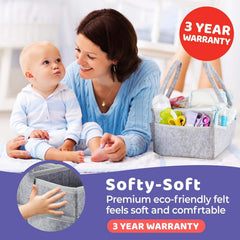 Portable Baby Diaper Caddy Organizer Storage Bag for Nursery and Car