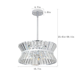 Modern Round Crystal Chandelier Luxury Ceiling Light for Living Room Decor