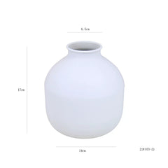 Matte Black Metal Vase for Dried Flowers and Modern Home Decor