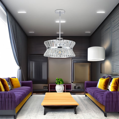 Modern Round Crystal Chandelier Luxury Ceiling Light for Living Room Decor