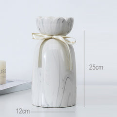 European Ribbon Ceramic Vase for Dining Table and Home Decoration