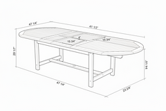 Julien FSC Certified Teak Wood Outdoor Patio Extendable Dining Set