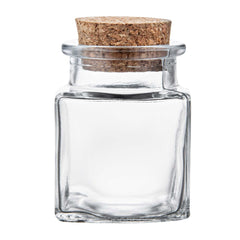 Clear Glass Herb Storage Jars with Cork Lids 10 Piece Set