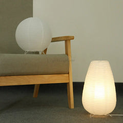 Nordic Paper Lantern Table Lamp Japanese Style LED Bedside Night Light