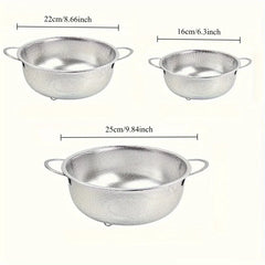 Stainless Steel Fine Mesh Strainer Basket Colander Set with Handles