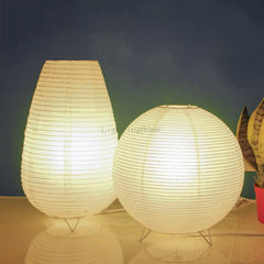 Nordic Paper Lantern Table Lamp Japanese Style LED Bedside Night Light