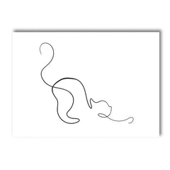 Minimalist Pet Canvas Poster Black White Nordic Wall Art Print