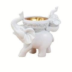 Elephant Figurine Candy Tray Key Bowl Decorative Storage Box Ornament