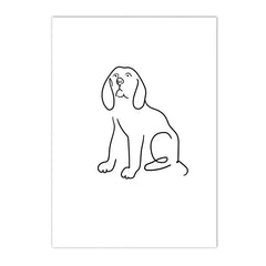 Minimalist Pet Canvas Poster Black White Nordic Wall Art Print
