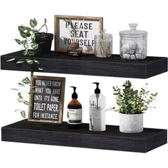Solid Wood Solid Wooden Floating Shelves Wall Mounted Storage Rack Wall Mounted Bookshelf Floating Design Book Shelf