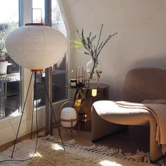 Creative LED Rice Paper Floor Lamp for Bedroom Living Room Decor