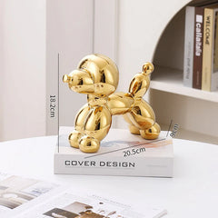 Ceramic Guest Dog Figurine Nordic Animal Sculpture for Home Office Decor