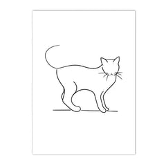 Minimalist Pet Canvas Poster Black White Nordic Wall Art Print