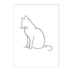Minimalist Pet Canvas Poster Black White Nordic Wall Art Print