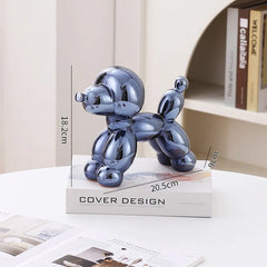 Ceramic Guest Dog Figurine Nordic Animal Sculpture for Home Office Decor