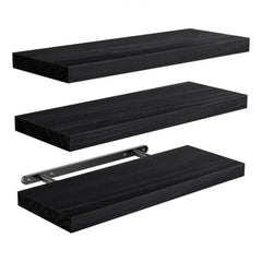 Solid Wood Solid Wooden Floating Shelves Wall Mounted Storage Rack Wall Mounted Bookshelf Floating Design Book Shelf
