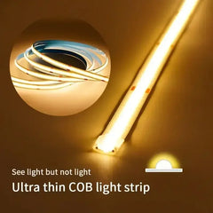 USB COB LED Strip Light Touch Dimmable Flexible TV Backlight Lamp