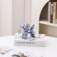 Ceramic Guest Dog Figurine Nordic Animal Sculpture for Home Office Decor