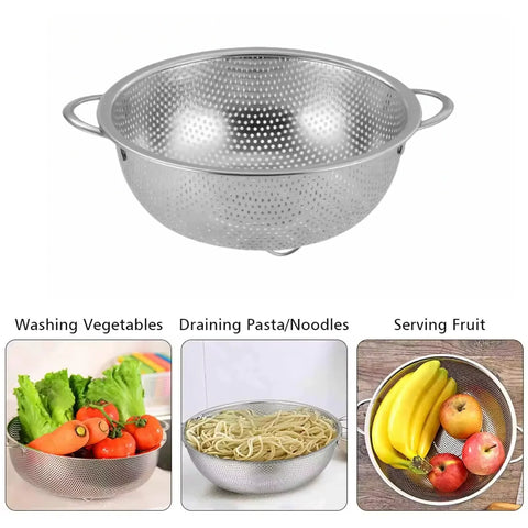 Stainless Steel Fine Mesh Strainer Basket Colander Set with Handles