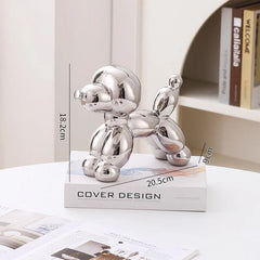 Ceramic Guest Dog Figurine Nordic Animal Sculpture for Home Office Decor