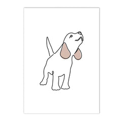 Minimalist Pet Canvas Poster Black White Nordic Wall Art Print
