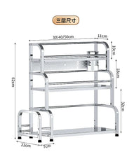 Stainless Steel Kitchen Storage Rack with Spice Jar and Knife Holder
