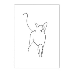 Minimalist Pet Canvas Poster Black White Nordic Wall Art Print