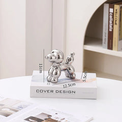 Ceramic Guest Dog Figurine Nordic Animal Sculpture for Home Office Decor