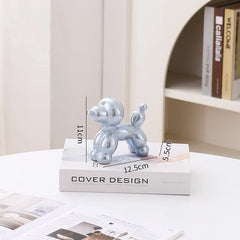 Ceramic Guest Dog Figurine Nordic Animal Sculpture for Home Office Decor