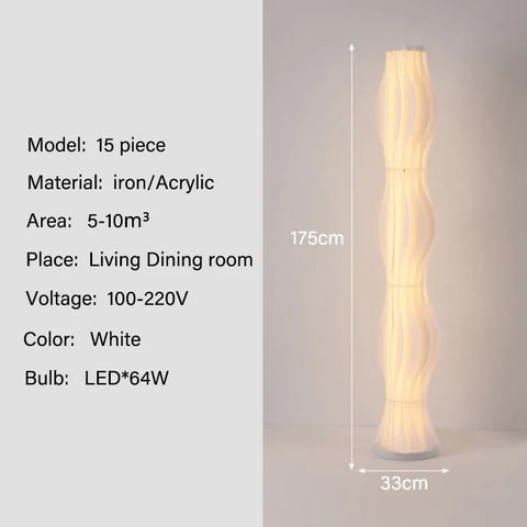 Modern Nordic Grass Skirt LED Floor Lamp for Bedroom Living Room
