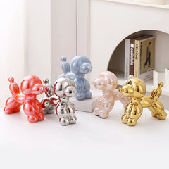 Ceramic Guest Dog Figurine Nordic Animal Sculpture for Home Office Decor
