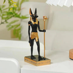 Anubis Egyptian God Resin Statue Decorative Figurine for Home Office Decor